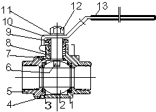 Main Parts code and Material of Ball Valve list below