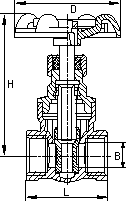 Dimension of forging gate valve list below