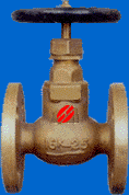 Photogragh of brass flange globe valve