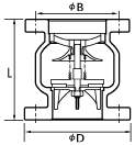 overall and dimension of lift check valve